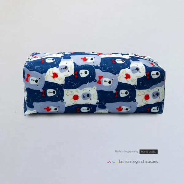 Blue-White-Red-Tie-Bear-With-White-Zip-Pouch-Bag