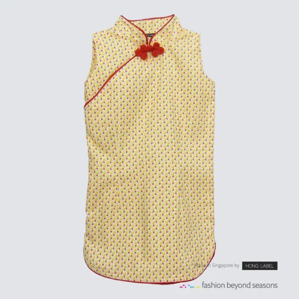 Girl yellow qipao front - yellow